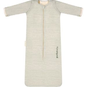 Puckababy Slaapzak 4 Seizoenen Baby - Zomerslaapzak en Winterslaapzak (6m-2,5j) - TOG 0.25 tot TOG 2.5 - Green Stripes