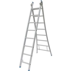 Solide 2-delige Uitgebogen Reformladder - 2x8 Sporten