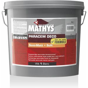 Mathys Paracem Deco Soft (Semi-Matt) - 4 l - Wit