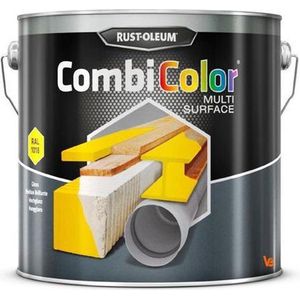Rust-Oleum CombiColor Multi-Surface Hoogglans Kleur: Zwart RAL 9005, Inhoud: 0,75 Liter