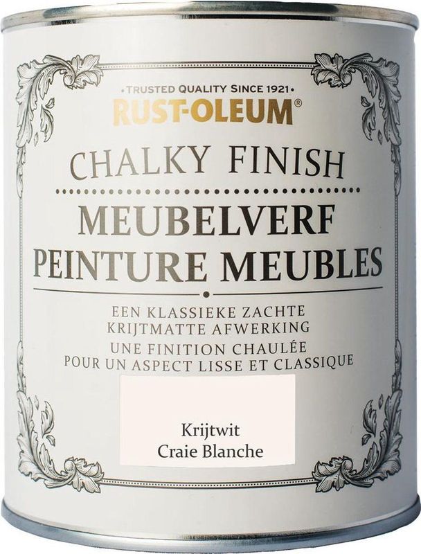 Rust-Oleum Chalky Meubelverf - Krijtwit - 750ml - Mat