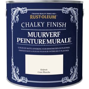 Rust-Oleum Chalky Finish Muurverf Krijtwit 2,5 liter