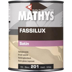 Mathys Fassilux Satin - 2,5 l - 18 m²/l - Wit - Lak