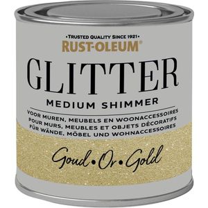 Rust-Oleum Glitterverf Medium Shimmer Goud - 250ml - Metallic Flakes