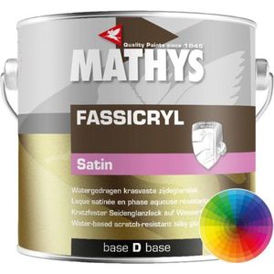 Mathys Fassicryl Satin - 2,5 l - 15 m²/l - Wit - Lak