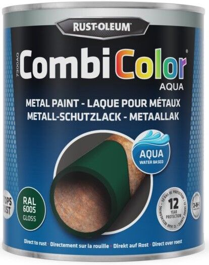 Rust-Oleum - Metaalverf - Aqua - Hoogglans - Waterbasis - 10 m² per liter