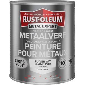 Rust-Oleum Metalexpert Direct Op Roest Metaalverf - Satin - Ral9010 750 Ml In Blik