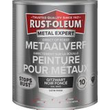 Rust-Oleum Metal Expert Metaalverf - Direct Op Roest - Zijdeglans - RAL9005 - 750ml