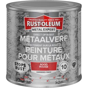 Rust-Oleum Metal Expert Direct Op Roest Hamerslag Verf Rood 250ml