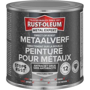 Rust-Oleum Metal Expert Direct Op Roest Structuurverf Antraciet 250ml