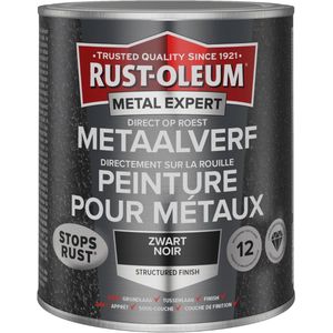 Rust-Oleum Metal Expert Direct Op Roest Structuurverf Zwart 750ml