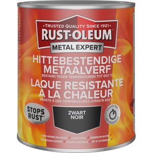 Rust-Oleum Hittebestendige Metaalverf Zwart Ral 9005 750 Ml In Blik