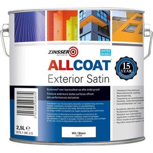 Zinsser Allcoat Exterior Satin - Op Kleur Gemengd - 2,5L