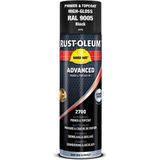 Rust Oleum Grondverf & Lak in 1 spuitbus ZWART GLANS RAL9005