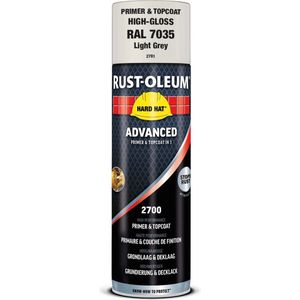Rust-Oleum Hard Hat Advanced Spuitbus 2781 - Ral 7035 Lichtgrijs - Hoogglans 500 ml - Spuitbussen