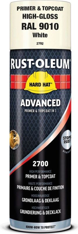 Rust-Oleum Grondverf & Lak in 1 spuitbus WIT GLANS - RAL9010