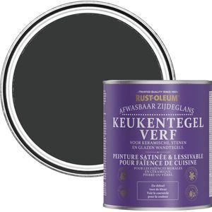 Rust-Oleum Zwart Keukentegelverf Zijdeglans - Natuurlijke Houtskool 750ml