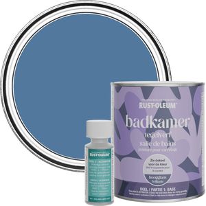 Rust-Oleum Blauw Badkamer Tegelverf Hoogglans - Zijdeblauw 750ml