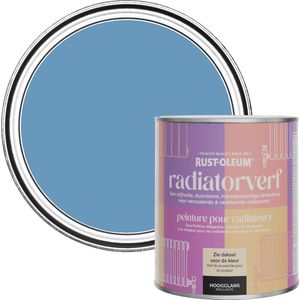 Rust-Oleum Blauw Radiatorverf Hoogglans - Korenbloemblauw 750ml