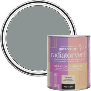 Rust-Oleum Donkergrijs Radiatorverf Hoogglans - Leisteen 750ml