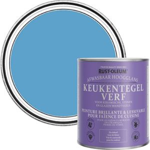 Rust-Oleum Blauw Keukentegelverf Hoogglans - Ceruleumblauw 750ml