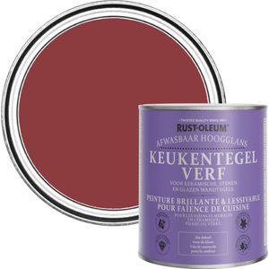 Rust-Oleum Rood Keukentegelverf Hoogglans - Imperium Rood 750ml