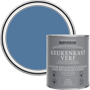 Rust-Oleum Blauw Keukenkastverf Hoogglans - Zijdeblauw 750ml