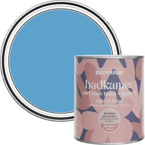 Rust-Oleum Blauw Badkamerverf voor hout en kasten Zijdeglans - Ceruleumblauw 750ml