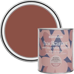Rust-Oleum Rood Badkamerverf voor hout en kasten Zijdeglans - Baksteenrood 750ml