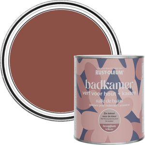 Rust-Oleum Rood Badkamerverf voor hout en kasten Hoogglans - Baksteenrood 750ml