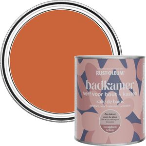 Rust-Oleum Oranje Badkamerverf voor hout en kasten Hoogglans - Chai Thee 750ml