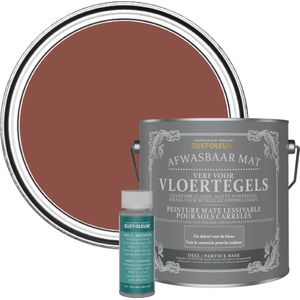 Rust-Oleum Rood Afwasbare Vloertegelverf - Baksteenrood 2,5L