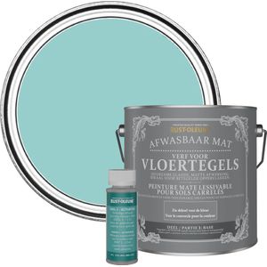 Rust-Oleum Blauw Afwasbare Vloertegelverf - Groenblauw 2,5L