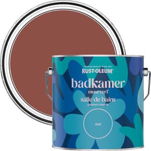 Rust-Oleum Rood Badkamer muurverf - Baksteenrood 2,5L