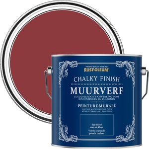 Rust-Oleum Rood Chalky Finish Muurverf  -Imperium Rood 2,5L