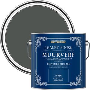 Rust-Oleum Donkergrijs Chalky Finish Muurverf - Grafiet 2,5L