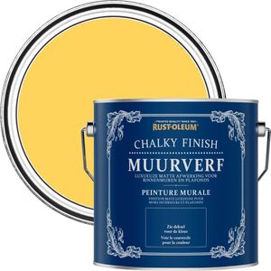 Rust-Oleum Geel Chalky Finish Muurverf  - Citroengelei 2,5L