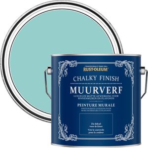 Rust-Oleum Blauw Chalky Finish Muurverf - Groenblauw 2,5L