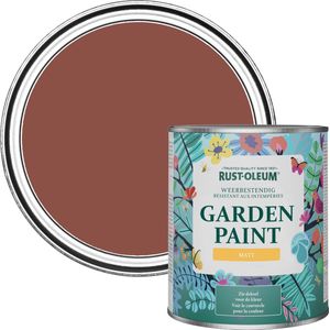 Rust-Oleum Rood Tuinverf Matt - Baksteenrood 750ml