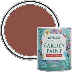 Rust-Oleum Rood Tuinverf Hoogglans - Baksteenrood 750ml