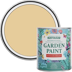 Rust-Oleum Geel Tuinverf Hoogglans - Zandstorm 750ml