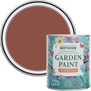 Rust-Oleum Rood Tuinverf Zijdeglans - Baksteenrood 750ml