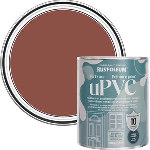 Rust-Oleum Rood Zijdeglans Verf voor PVC - Baksteenrood 750 ml