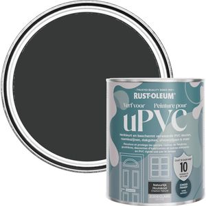 Rust-Oleum Zwart Zijdeglans Verf voor PVC - Natuurlijke Houtskool 750 ml