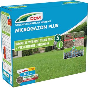 Gazonmest met kalk | DCM | 40 m² (5-in-1, Anti-mos, 3 kg)