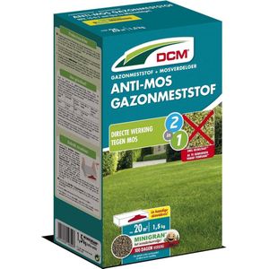 DCM Anti-mos Gazonmeststof 1,5 kg meststof Tot 20 m²