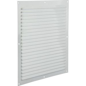 Renson opbouw schoepenrooster plat Aluminium 300x300mm Wit