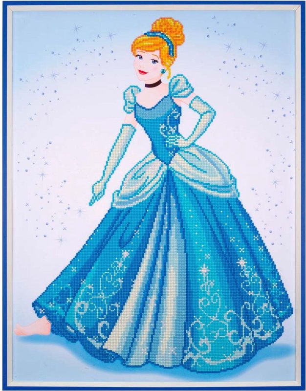 Disney Assepoester Diamond Painting **, 52x69 DP met Ronde steentjes, volledige bedekking.