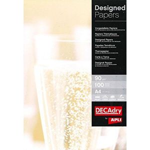 APLI dsc699 Pack 100 vellen geïllustreerde snede champagne A4 90 g