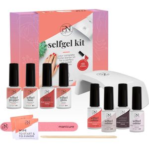 PN Selfcare Gellak Starterspakket - 1 Atomic Red + 4 Gellak Bestsellers - LED Lamp & Manicure Set - 8 x 6ml - Professionele Gellak voor Thuisgebruik